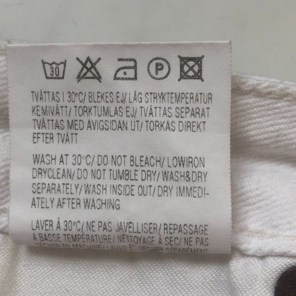 ACNE Kex Optic White Jeans Excellent Condition - Picture 12 of 13